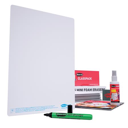 product image:Show-me Plain A4 Whiteboard Class Pack - Pack Of 35