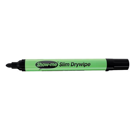 product image:Show-me Slim Barrel Drywipe Markers - Medium Tip - Black