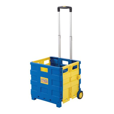 product image:Proplaz Box Truck Basic Folding Box Truck Blue/Yellow Load Capacity 25kg H 85 x W 37.5 x D 32.5cm